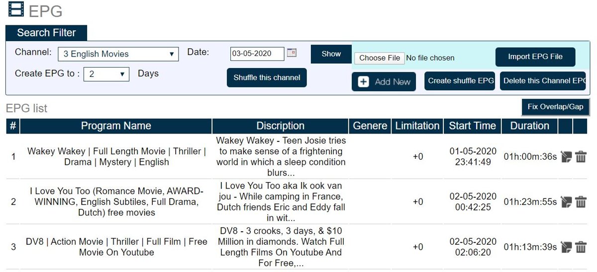 Cast-TV CMS includes Player customization